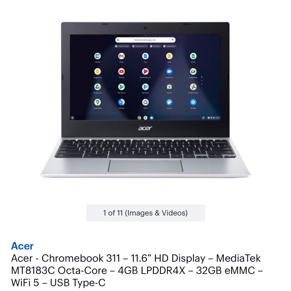 Acer - Chromebook 311 – 11.6” HD Display
